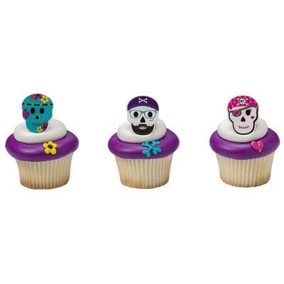 DecoPac Skull Characters Cupcake Rings 144ct
