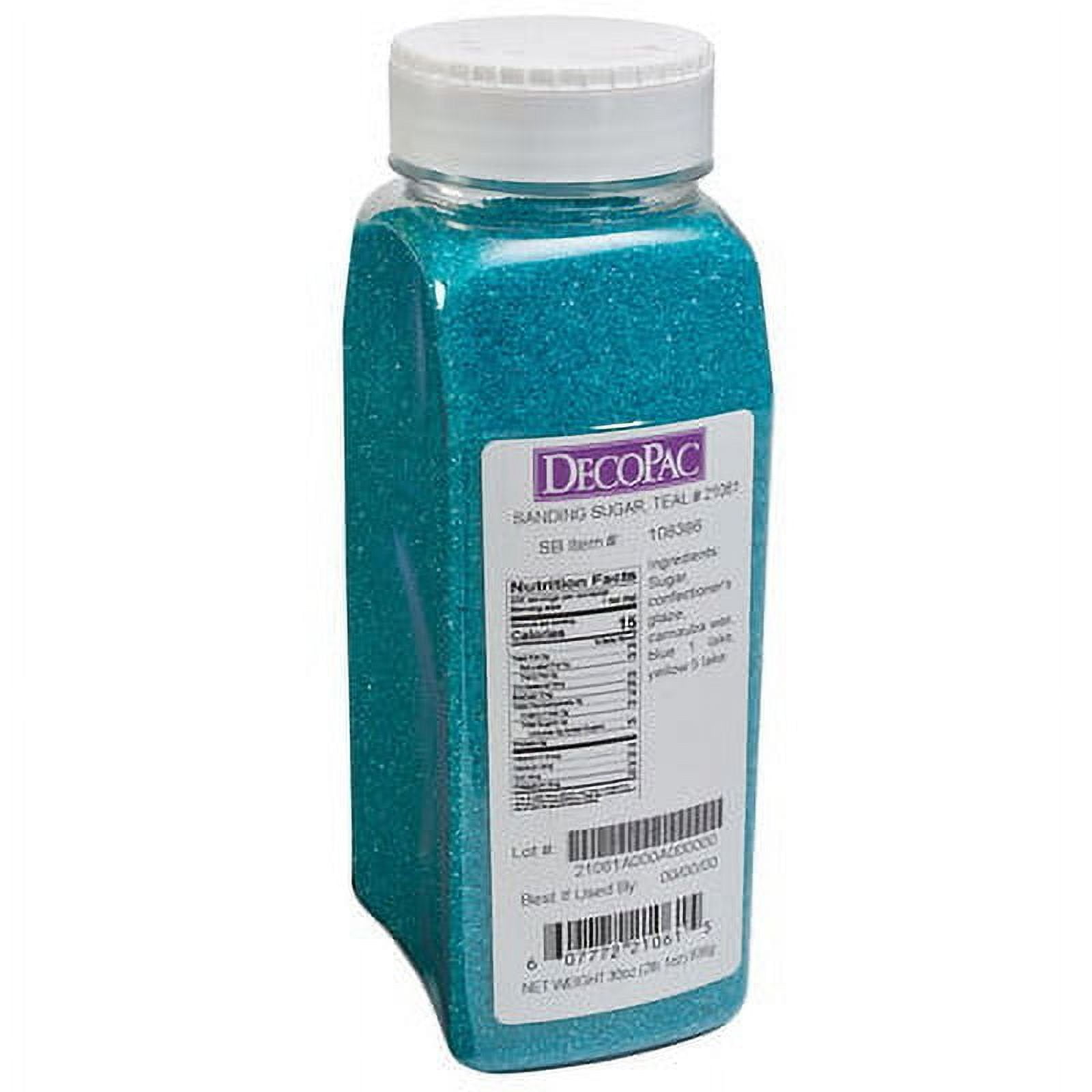 DecoPac Teal Edible Sanding Sugar in Handheld Container 33oz Cakes ...