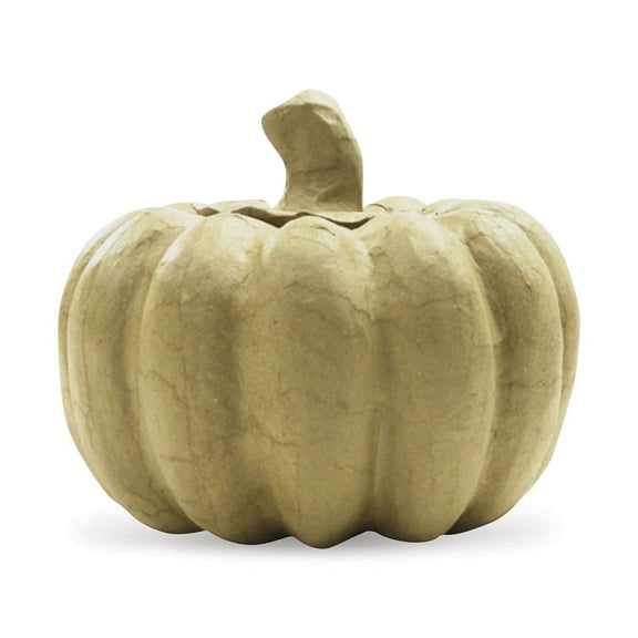 DecoPatch Paper Mache Boxes - Pumpkin, 6" x 6" x 5"