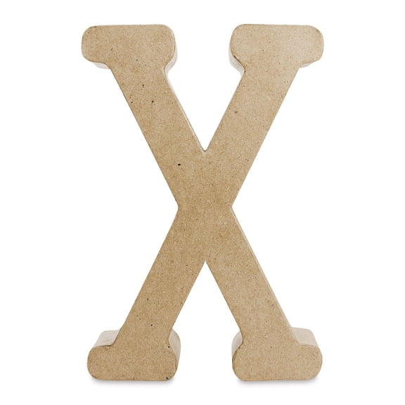 DecoPatch Paper Mache Funny Letter - X, Uppercase, 8" W x 12" H x 2" D