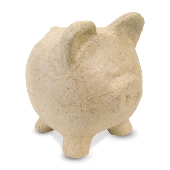 DecoPatch Paper Mache Money Bank - Pig