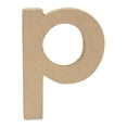 thumbnail image 1 of DecoPatch Paper Mache Small Kraft Letter - P, Lowercase, 3-2/5" W x 5" H x 1/2" D, 1 of 1