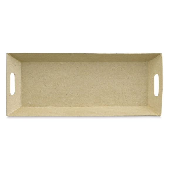 DecoPatch Paper Mache Tray - Rectangle, Large, 10-1/4" x 4-3/8" x 1-1/4"
