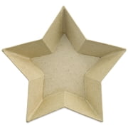 DecoPatch Paper Mache Tray - Star, 6" x 6" x 1-1/4"