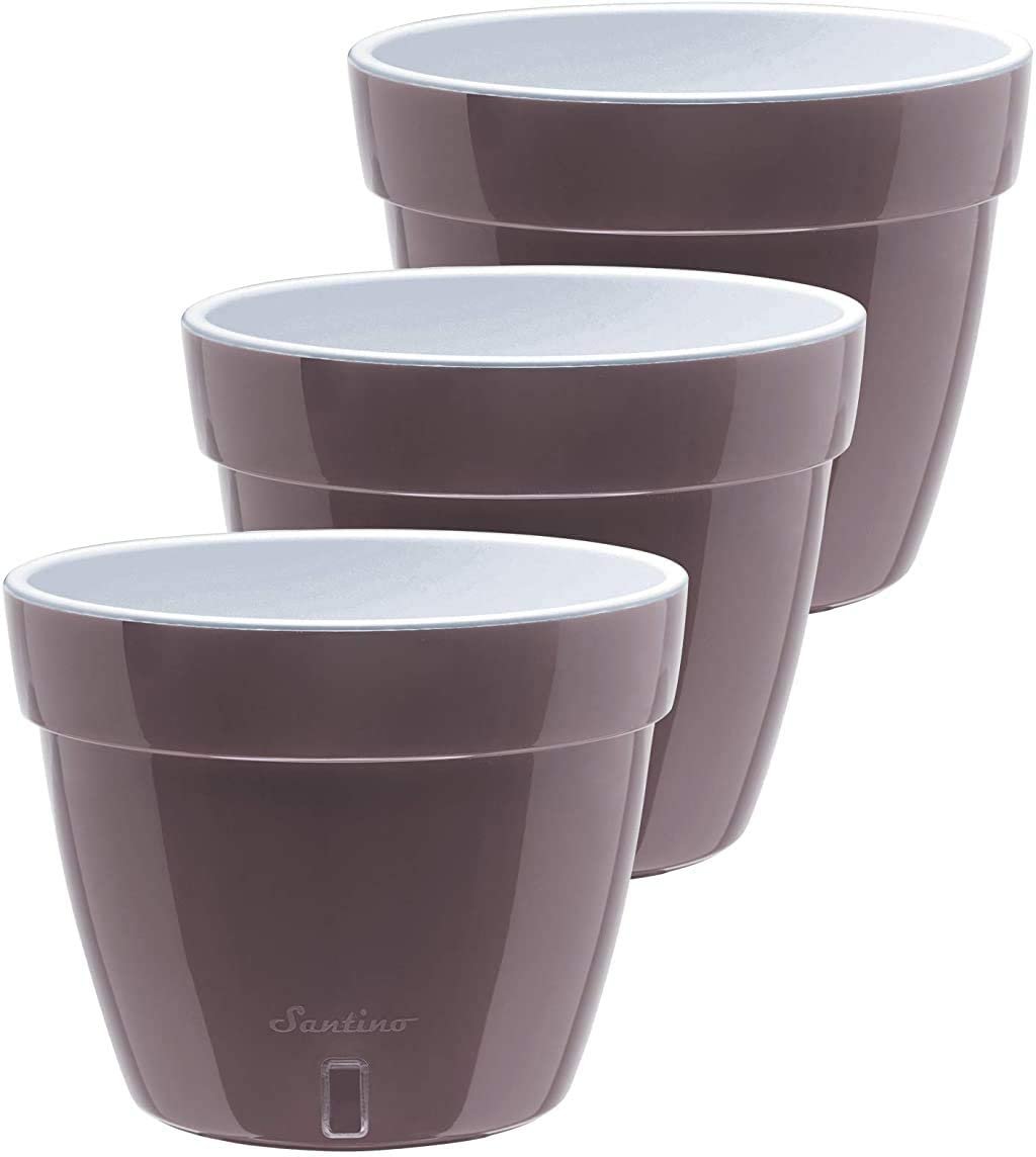 DecoPots - 3 Pack - 7.9 Inch - Self Watering Planter - Modern Flower ...