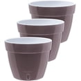 thumbnail image 1 of DecoPots - 3 Pack - 7.9 Inch - Self Watering Planter - Modern Flower Pot with Water Level Indicator - 6.3" Tall - for All House Plants, Flowers, Herbs Diameter 7.9", Shade - White, 1 of 2