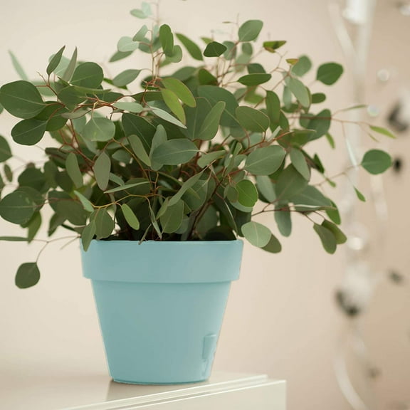 DecoPots - Self Watering Planter - 11.8" Diameter - 9.9 inches Height - Flower Pot with Bottom Watering Level Indicator for All House Plants, Flowers, Herbs Diameter 11.8", Jade