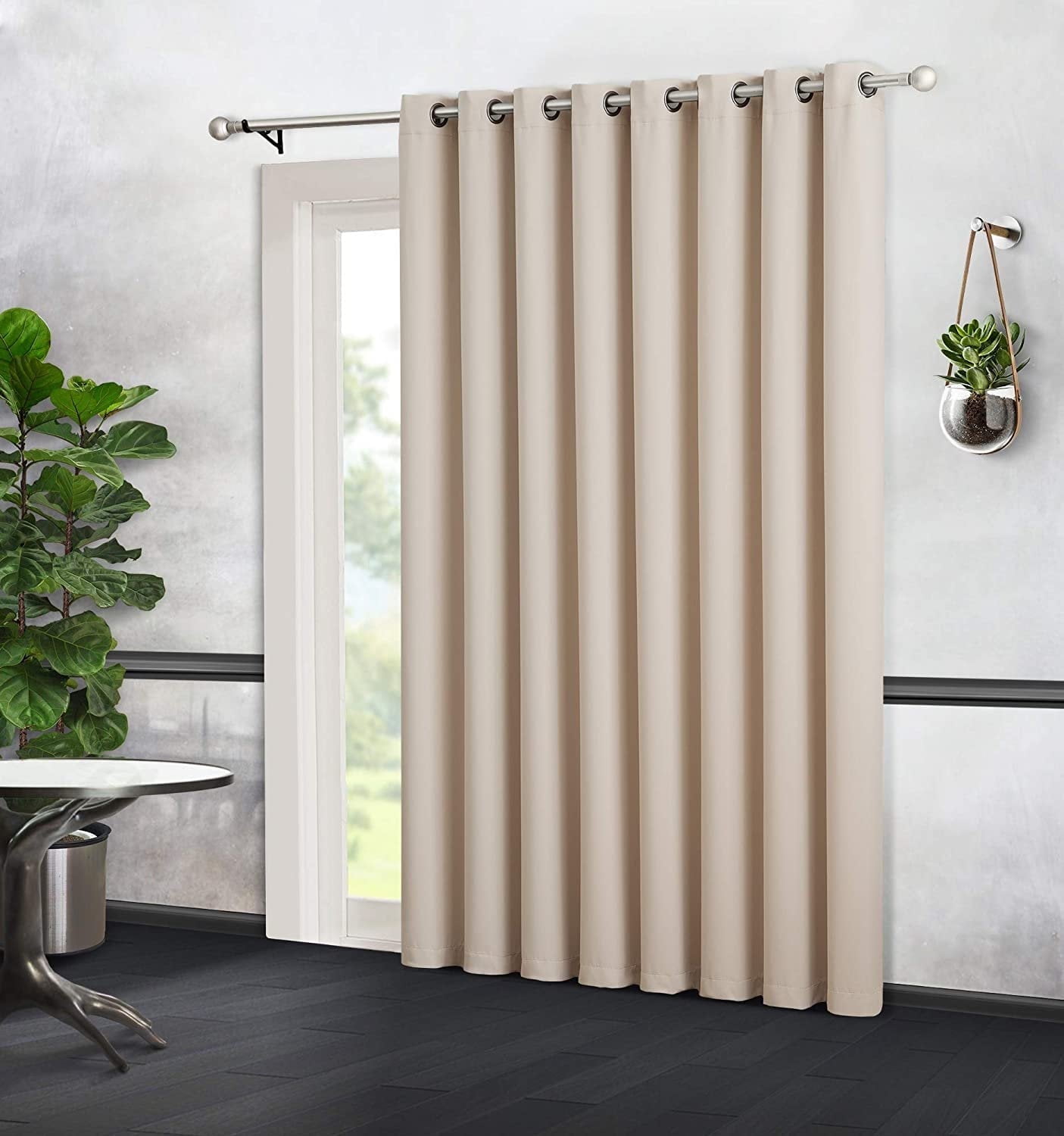 "DecoSource 102""x96"" Ivory Blackout Panel, 16 Grommets, Thermal