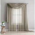 thumbnail image 1 of DecoSource - 2 Rod Pocket Sheer Curtains Panels - Voile Curtains for Window Treatment - Natural Light Flow 56" W x 108" L - Each Panel, Taupe, 1 of 2