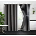 thumbnail image 1 of DecoSource - 2 Wall-to-Wall Blackout Grommet Curtains Panels - 108 Inch Long with Tiebacks - Total Size 216 Inch Wide 108 Each Panel - Solid Thermal Insulated 108" x 108", Light Grey, 1 of 5