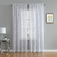 thumbnail image 1 of DecoSource Knitted Lace Curtain Medallion Design with Scalloped Bottom - Rod Pocket - Total Size 108 Inch Wide 54 Inch Each Panel - 84 Inch Long 2 Panels 54 x 84, White, 1 of 3