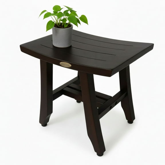 DecoTeak Satori Adjustable Shower Bench, Brown, 250 lb Limit