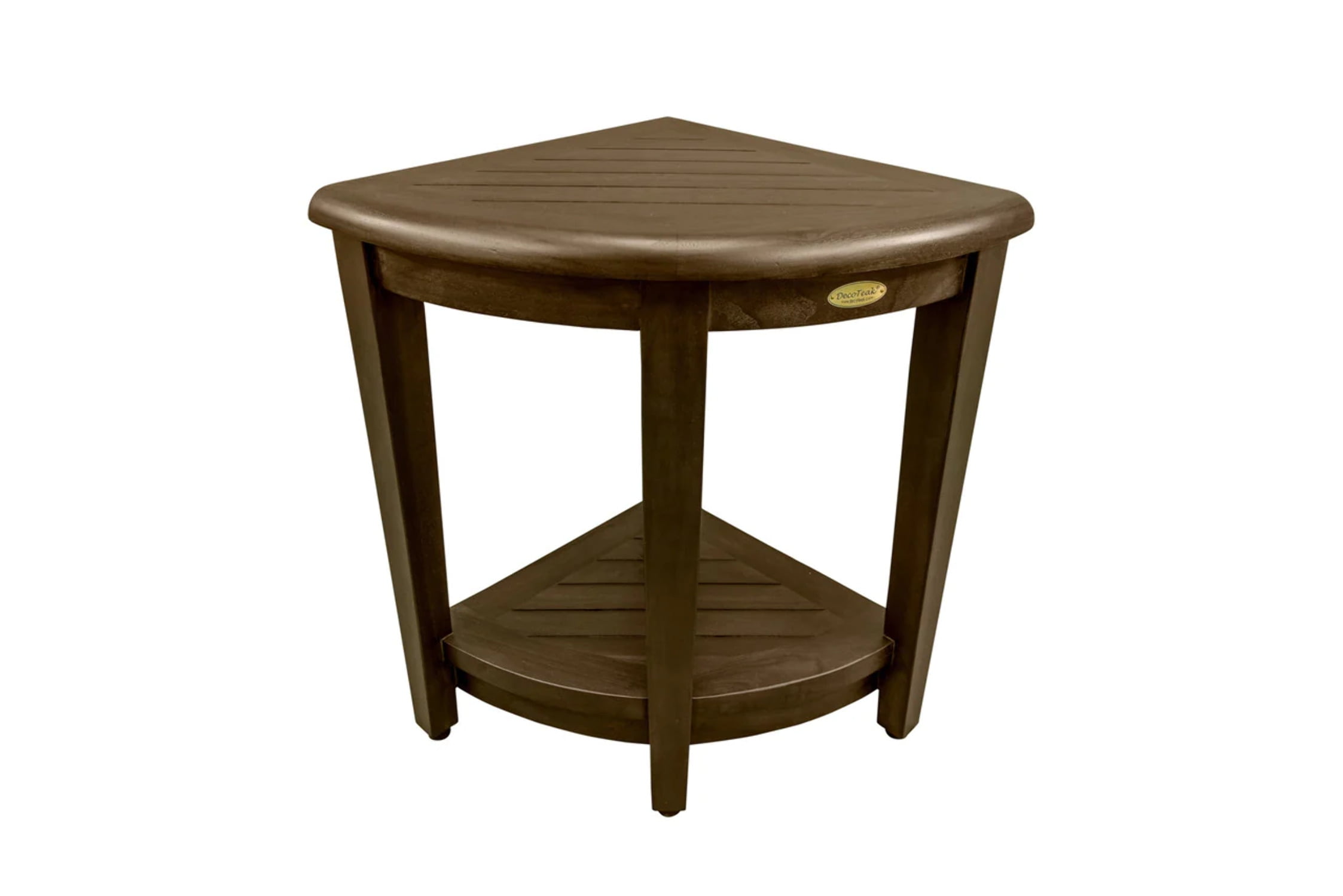 DecoTeak® SnazzyCorner® 18" Teak Wood Wide Corner Shower Bench with