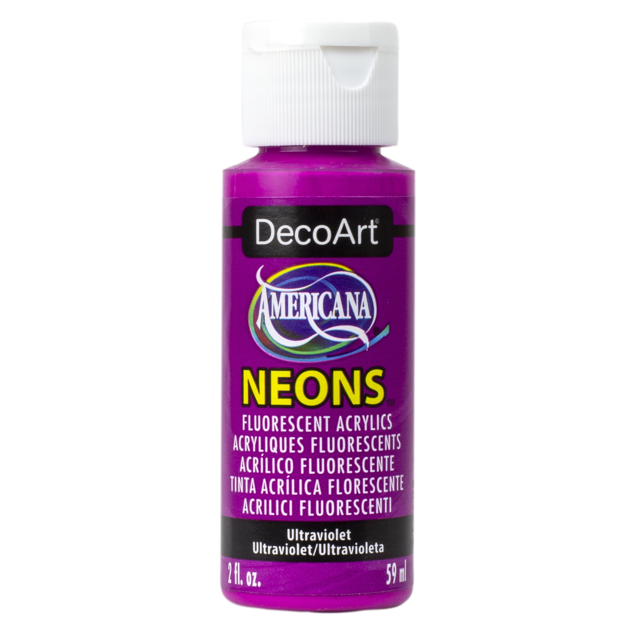 Decoart Americana Acrylic Paint, 2oz, Neon Ultraviolet
