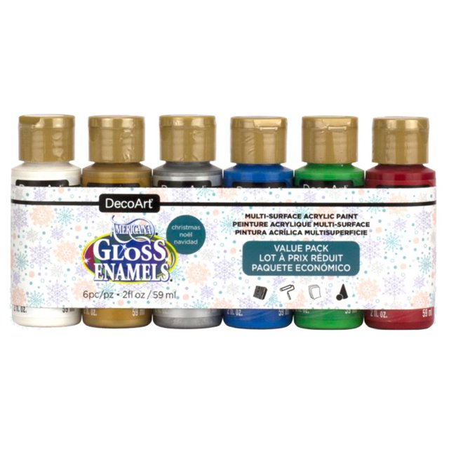 Decoart Americana Gloss Enamels VP Christmas 6pc