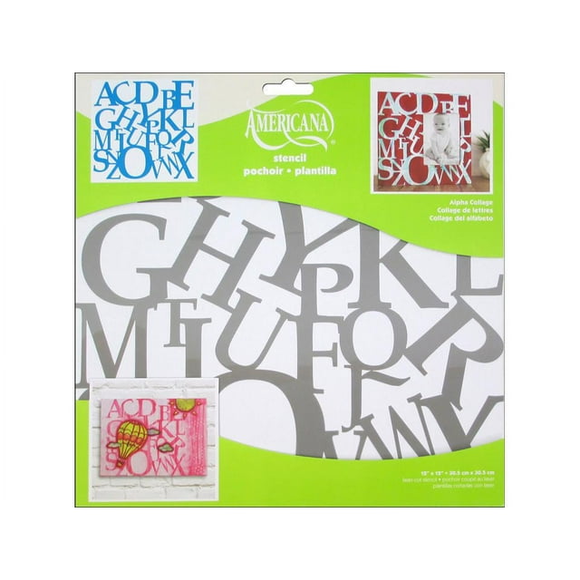 Decoart Americana Stencil Mixed Media 12x12 Alpha