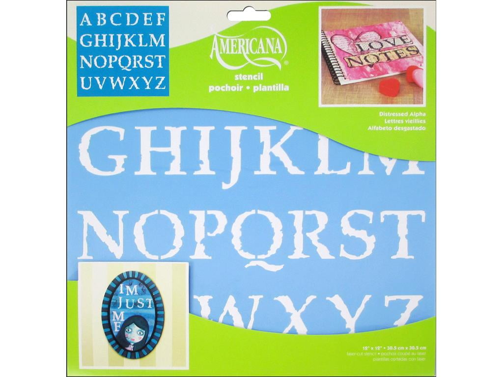 Decoart Americana Stencil Mixed Media 12x12 Alpha