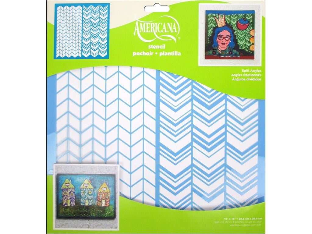 Decoart Americana Stencil Mixed Media 12x12 Angles