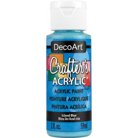 DecoArt Crafter's Acrylic All-Purpose Paint 2oz-Island Blue