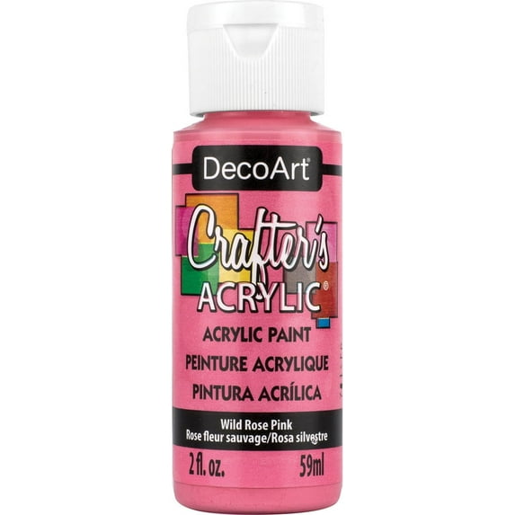 Decoart Crafter's Acrylic Paint 2oz Wild Rose Pink