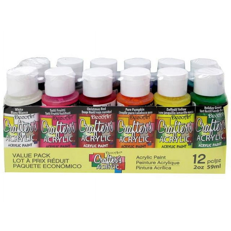 Decoart Crafter's Acrylic Paint Value Pack 12pc
