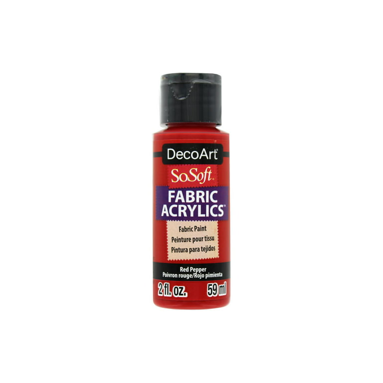 Decoart soSoft Fabric Acrylic Paint 2oz-Red Pepper