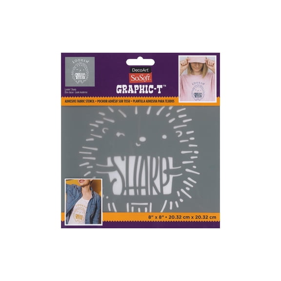Decoart SoSoft Fabric Stencil 8x8" Lookin' Sharp