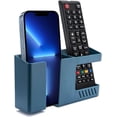thumbnail image 1 of DECOBAY D3 Wall Mount Phone Holder with Adhesive, Punch-Free Phone Charging Stand and Remote Control Storage Box, Bedside Wall Organizer for Bathroom, Kitchen, Bedroom, Office, Blue, 1 of 9