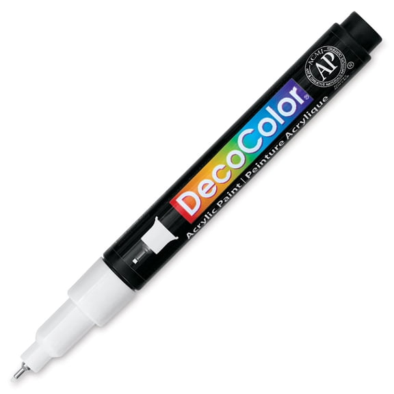 Decocolor Acrylic Paint Marker - White, Extra Fine