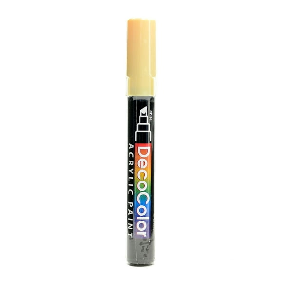 Decocolor Acrylic Paint Markers pale orange, chisel tip (pack of 6)
