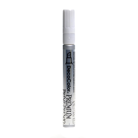 Decocolor Premium Markers chisel point, silver (pack of 6)