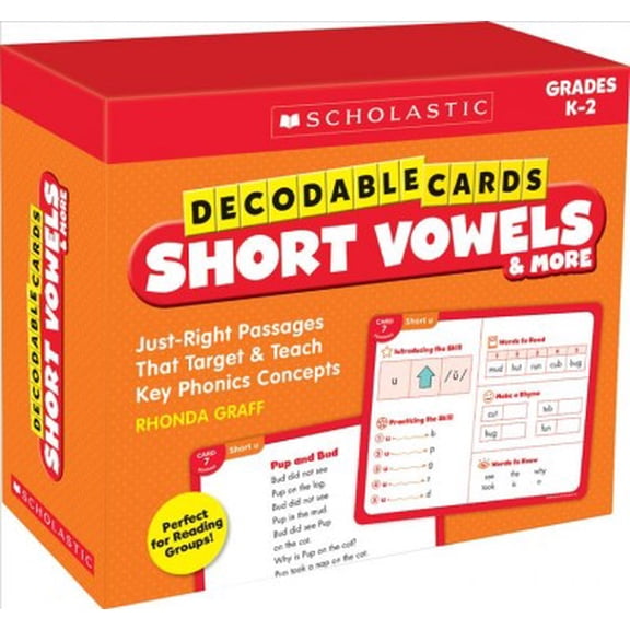 Pre-Owned Decodable Cards: Short Vowels & More: Just-Right Passages That Target & Teach Key Phonics Concepts (Other)