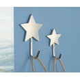 thumbnail image 1 of Decode Set of 2 glam 6 and 9 Inch stainless steel star wall hooks, 1 of 5