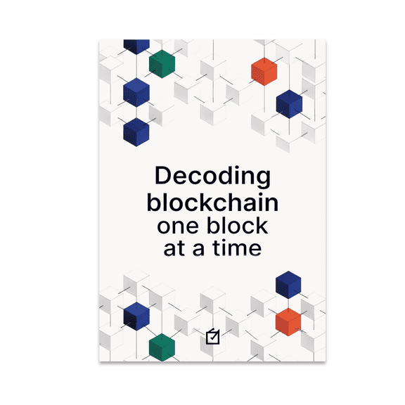Decoding Blockchain One Block at a Time - Tech Enthusiast - 13x19 Poster Print