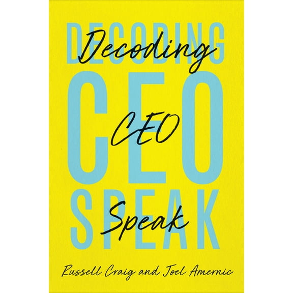 Decoding Ceo-Speak, (Hardcover)