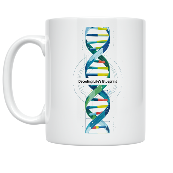Decoding Life's Blueprint - Genetic Lab Bioinformatics Enthusiast - 11 oz Ceramic Coffee Mug