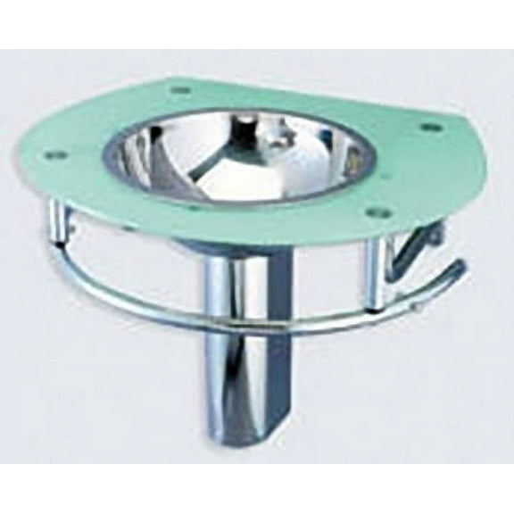 Decolav Sea Foam Glass Bathroom Lavatory Vanity Stainless Steel Bowl Sink 2240-1B-SF