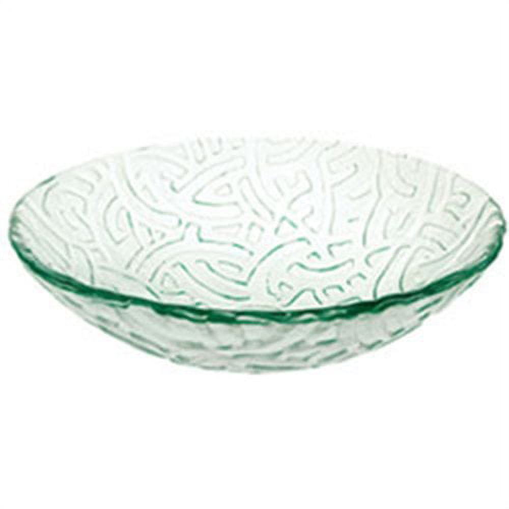 Decolav Artistic White Art Glass Vessel Sink Bathroom Vanity Bowl 1070-WH