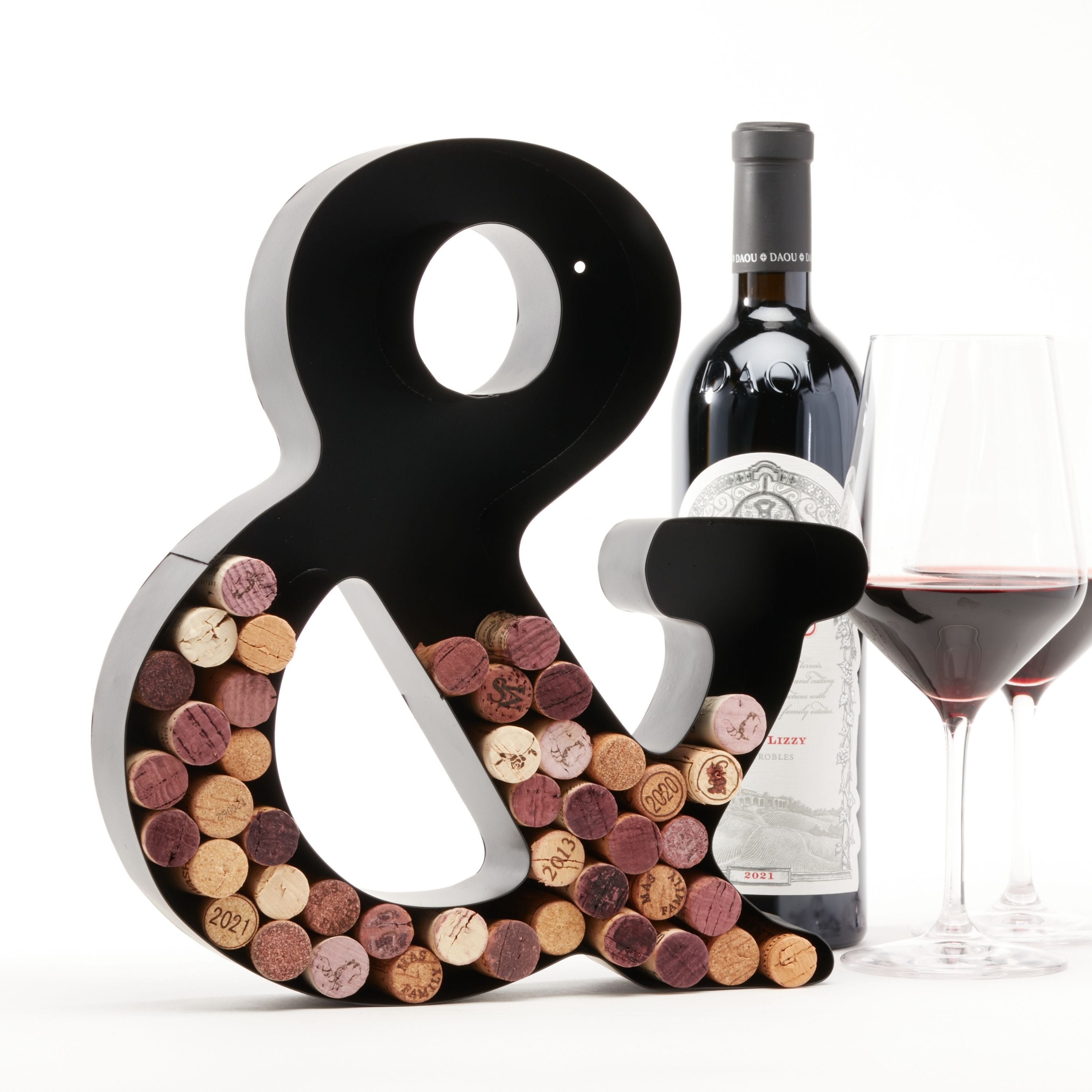 Decomil Wine Cork Holder (&) Decorative Wine Letters Cork Holder