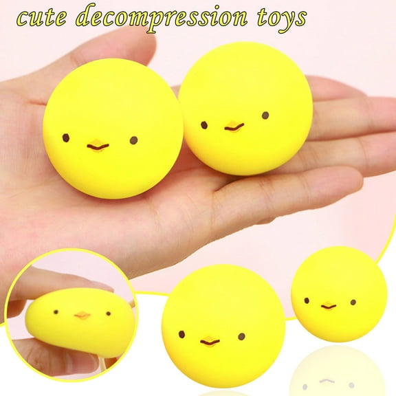 Stress Relief Toys, Pack Of 4 Cute Animal Squeeze Balls, Soft TPR Decompression Vent Toys, Fun Anxiety Relief Gadgets, Office Desk Fidget Toys For Adults Kids
