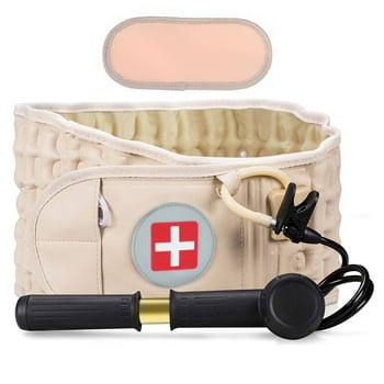 HONGJING Decompression Back Brace for Lower Back Pain Relief, Beige, One Size fits 29-49 Waist