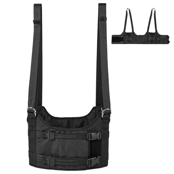 Adjustable Back Stretcher for Pain Relief, Spine Decompression Belt for Home Use, Posture Corrector for Neck & Waist, Black, M Size