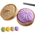 thumbnail image 1 of Giant Dumpling Squishy, Dumpling Squishy Balls, Daily Office & At Home Simulated Steamed Bun Toys, Adults Squeeze, Hand Pinching Decompression Dough Soft Stress Relief Sensory Fidget Balls, Purple, 1 of 6