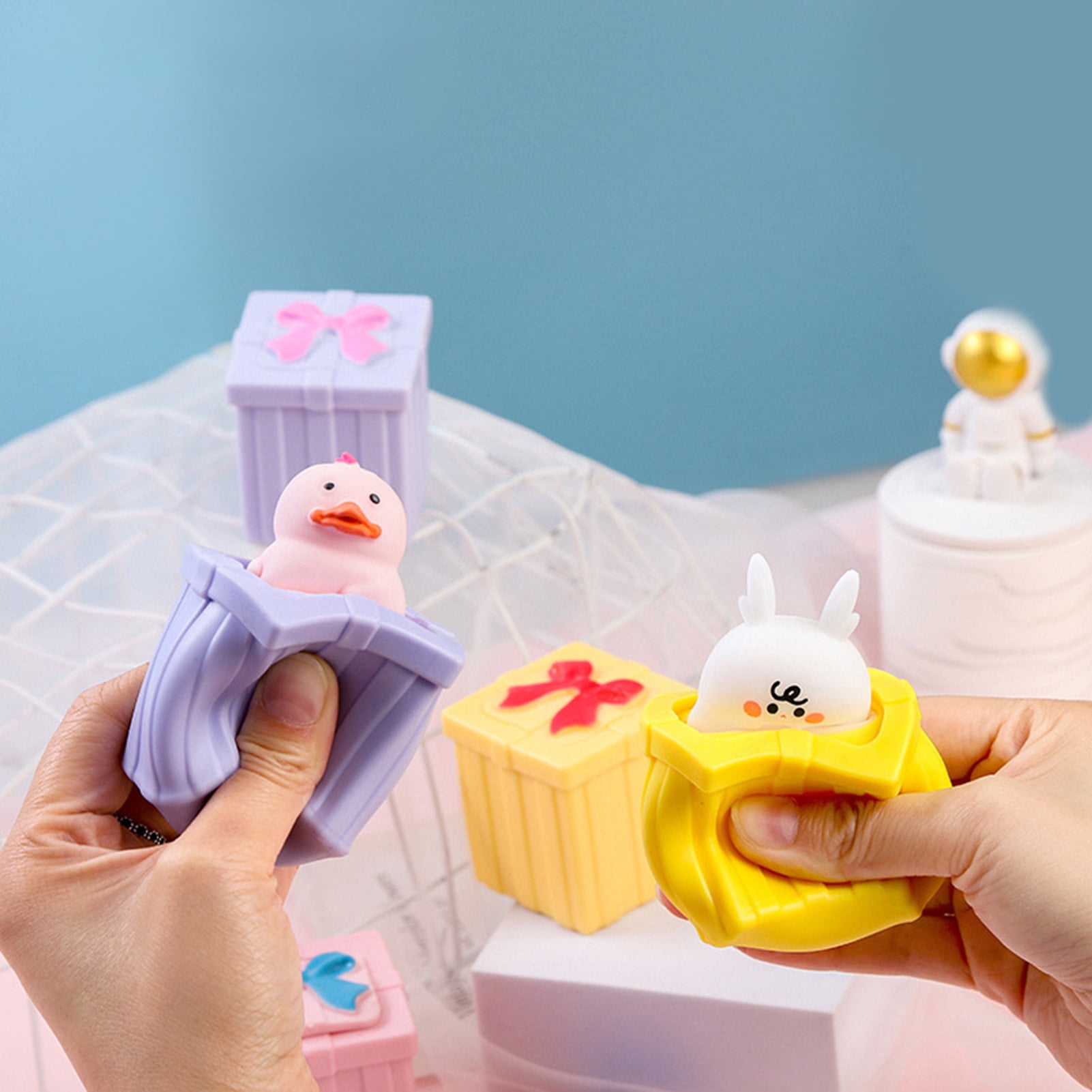 Decompression Toy Cute Small Animal Pinch Toys Flexible Plastic Stress ...