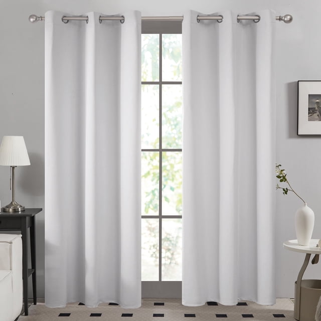 ZOPZO Thermal Insulated Blackout Curtain, Light Blocking, Star White, 42W x 84L Inch, 1 Panel, Curtains and Drapes for Bedroom or Living Room