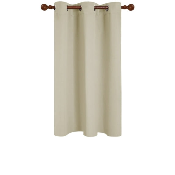 Deconovo 1 Panel Beige Grommet Thermal Insulated Blackout Curtain for Darking Bedroom, 42×63 inch