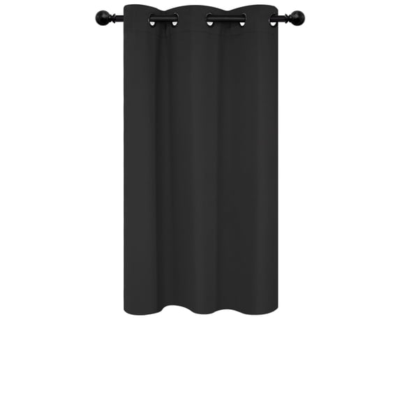 ZOPZO 1 Panel Black Grommet Thermal Insulated Blackout Curtain for Darking Bedroom, 42×54 inch