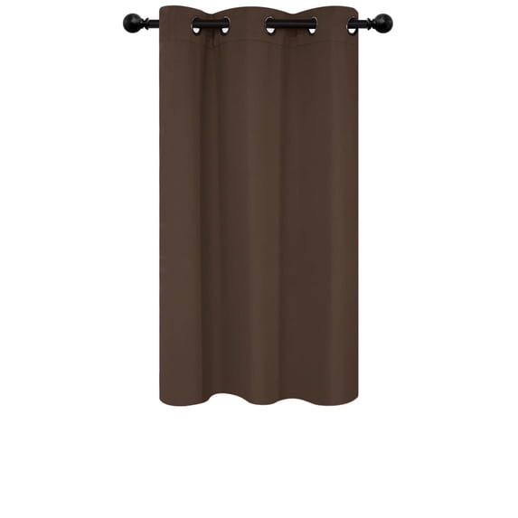 ZOPZO 1 Panel Brown Grommet Thermal Insulated Blackout Curtain for Darking Bedroom, 42×54 inch