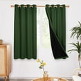 thumbnail image 1 of ZOPZO 100% Blackout Curtains, Energy Saving, Green, 52W x 45L Inch, Thermal Insulated Noise Reducing Window Drapes for Bedroom, 2 Panels, 1 of 7