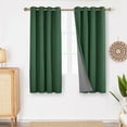 thumbnail image 1 of Deconovo 100% Blackout Curtains 45 inch Length, 2 Panel Sets Linen Textured Curtains with Gray Coating, Thermal Insulated Curtains for Kitchen（Dark Forest, 52 x 45 inch, 2 Panels）, 1 of 9